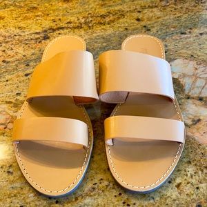 Madewell double strap boardwalk slide sandal